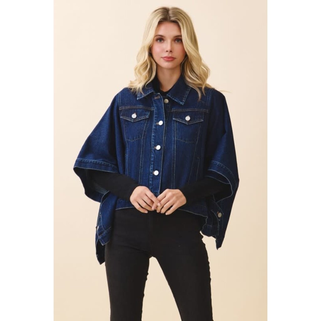 TCEC TCEC Cape Style Denim Jacket