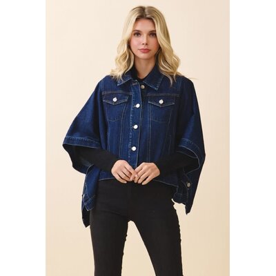 TCEC Cape Style Denim Jacket