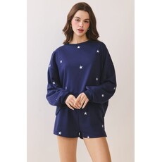 TCEC TCEC Allover Star Embroidered Sweatshirt