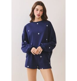TCEC Allover Star Embroidered Sweatshirt