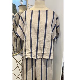 Camille & Co Striped Linen Top