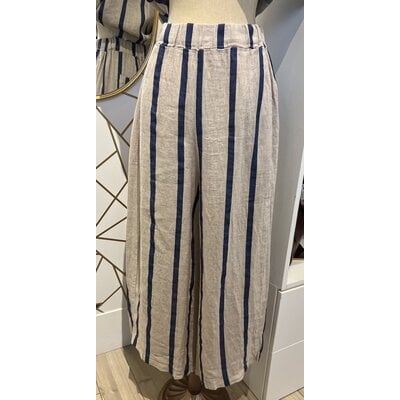 Camille & Co Striped Linen Pants