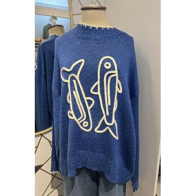 Emory Park Sardine Applique Sweater