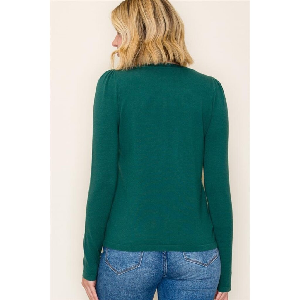 Staccato Staccato Jewel Bow Trim Pullover Sweater