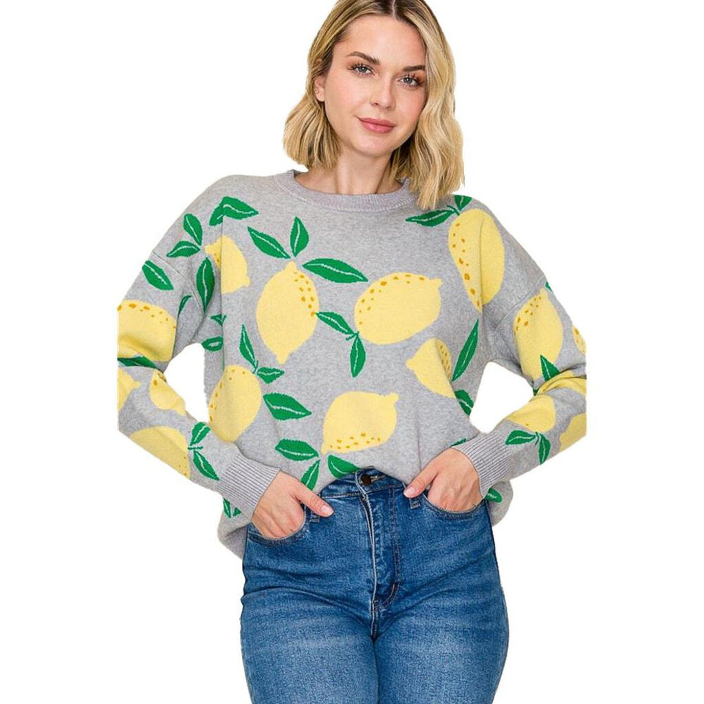 Staccato Staccato Lemon Jacquard Pullover Sweater