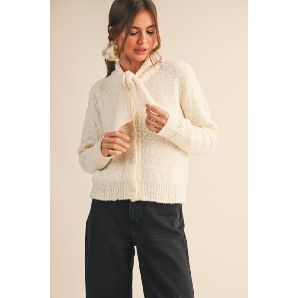 &Merci &Merci Tying Neck Sweater Cardigan
