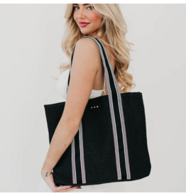 Pretty Simple Ruby Raffia Tote Bag