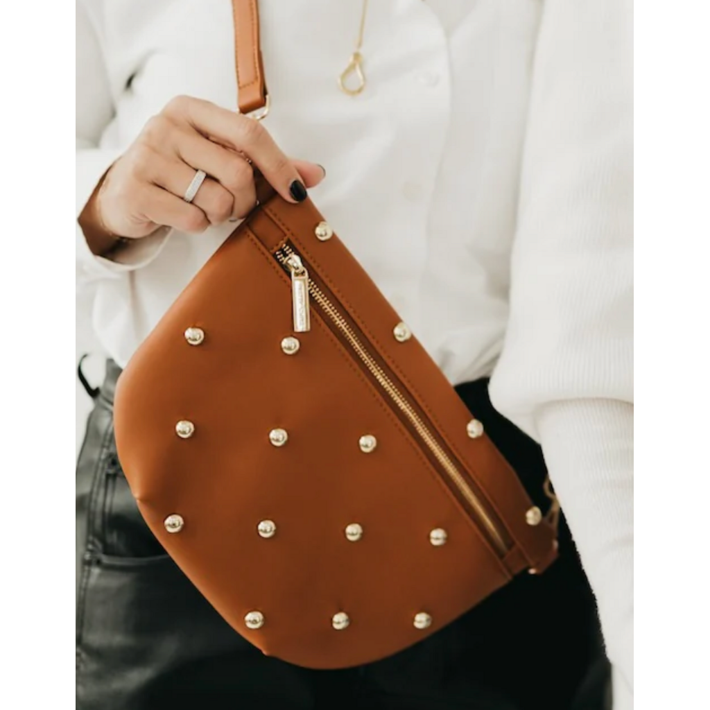 Pretty Simple Pretty Simple Chic Gold Studded Westlyn Bum Bag