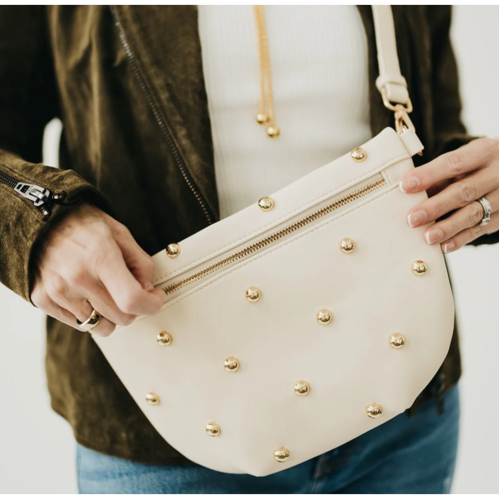 Pretty Simple Pretty Simple Chic Gold Studded Westlyn Bum Bag
