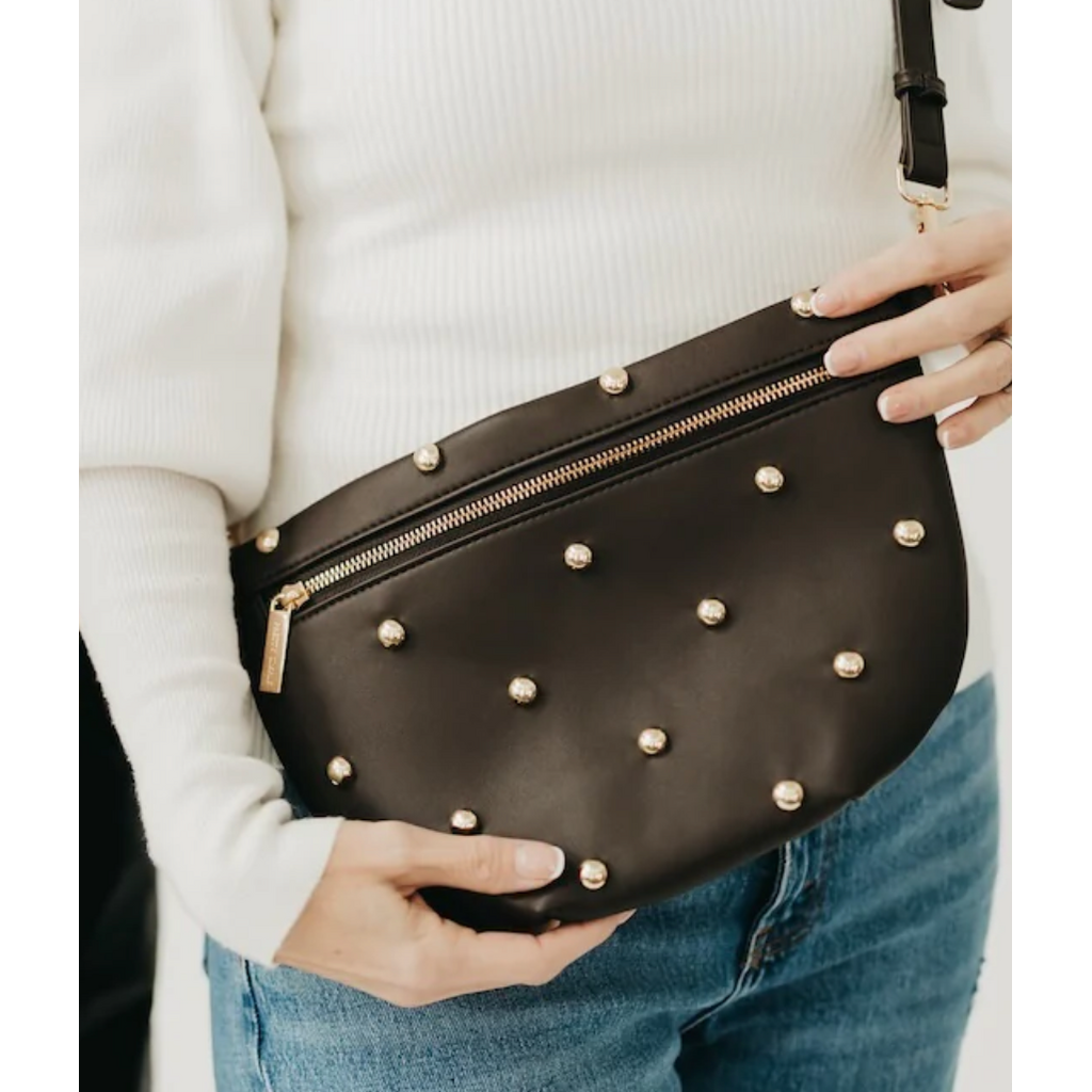 Pretty Simple Pretty Simple Chic Gold Studded Westlyn Bum Bag