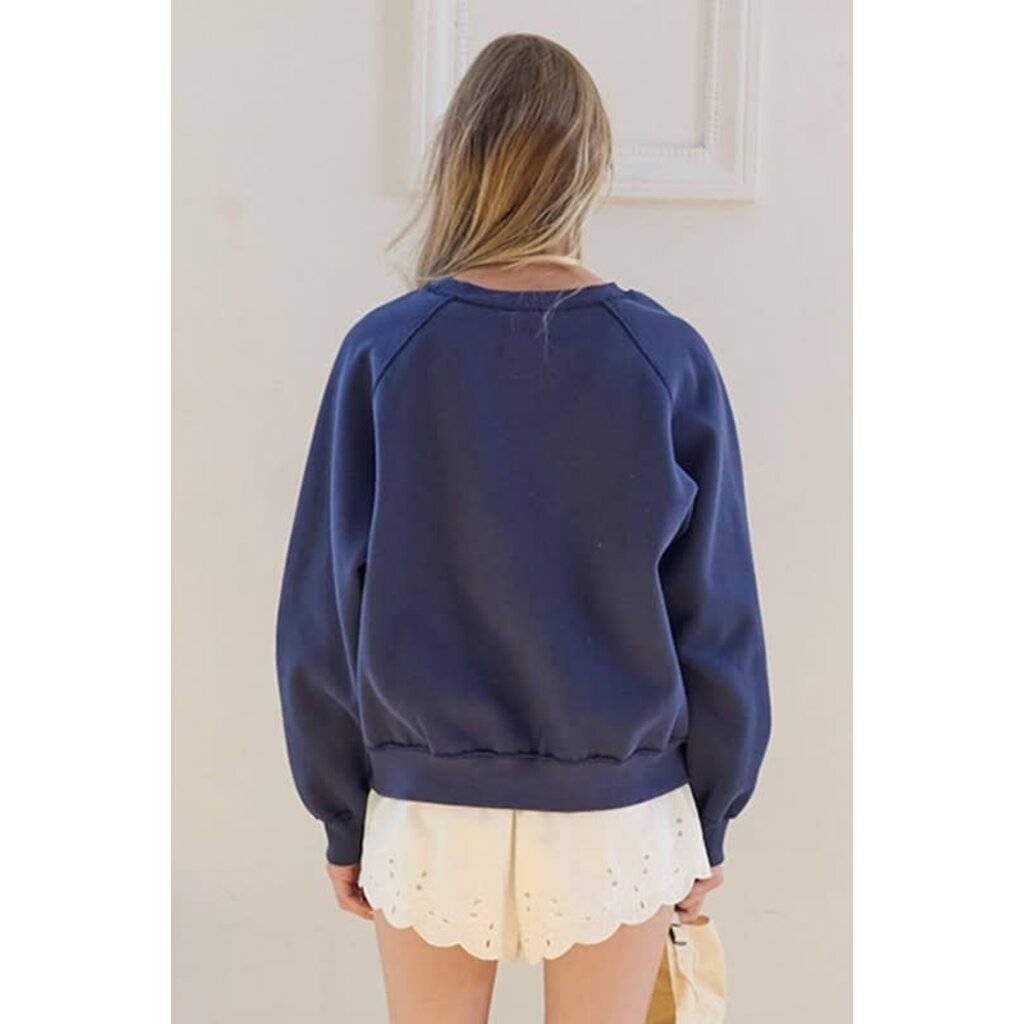 Raisonnel Raisonnel City Embroidered Fleece Sweatshirt