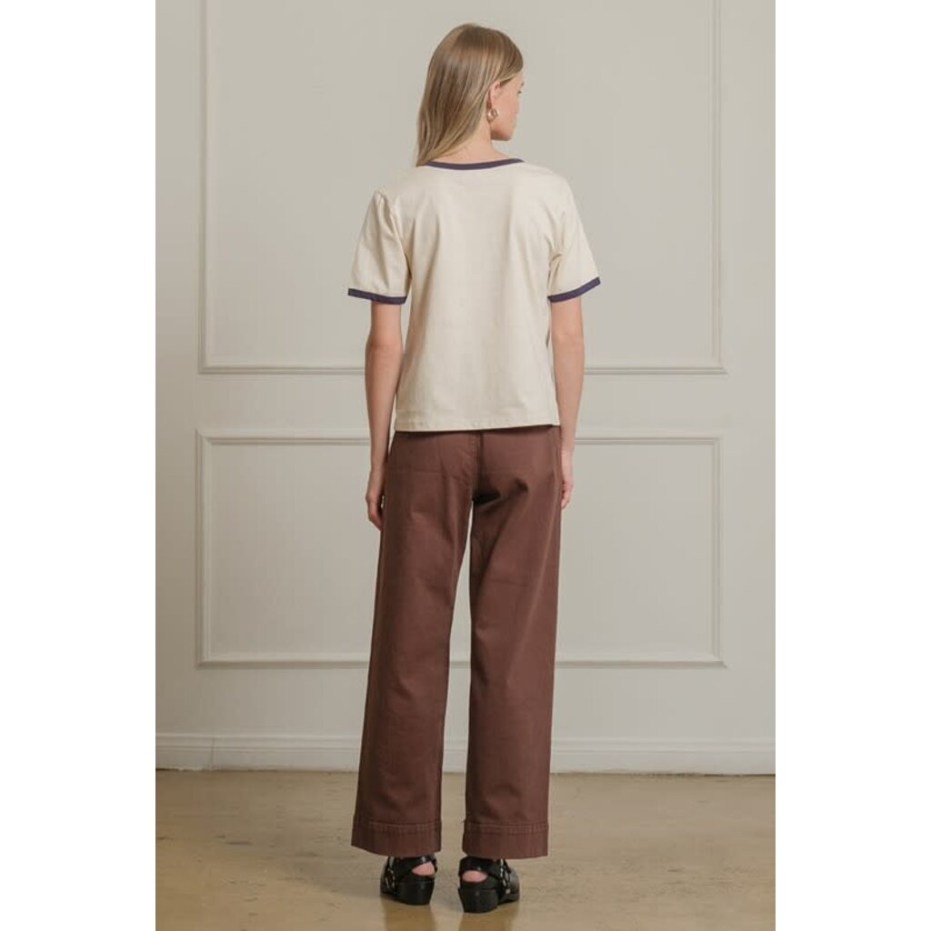 Raisonnel Raisonnel Feeling Lucky Embroidered Ringer Tee