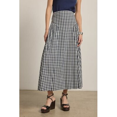 Raisonnel Gingham Check Midi Skirt