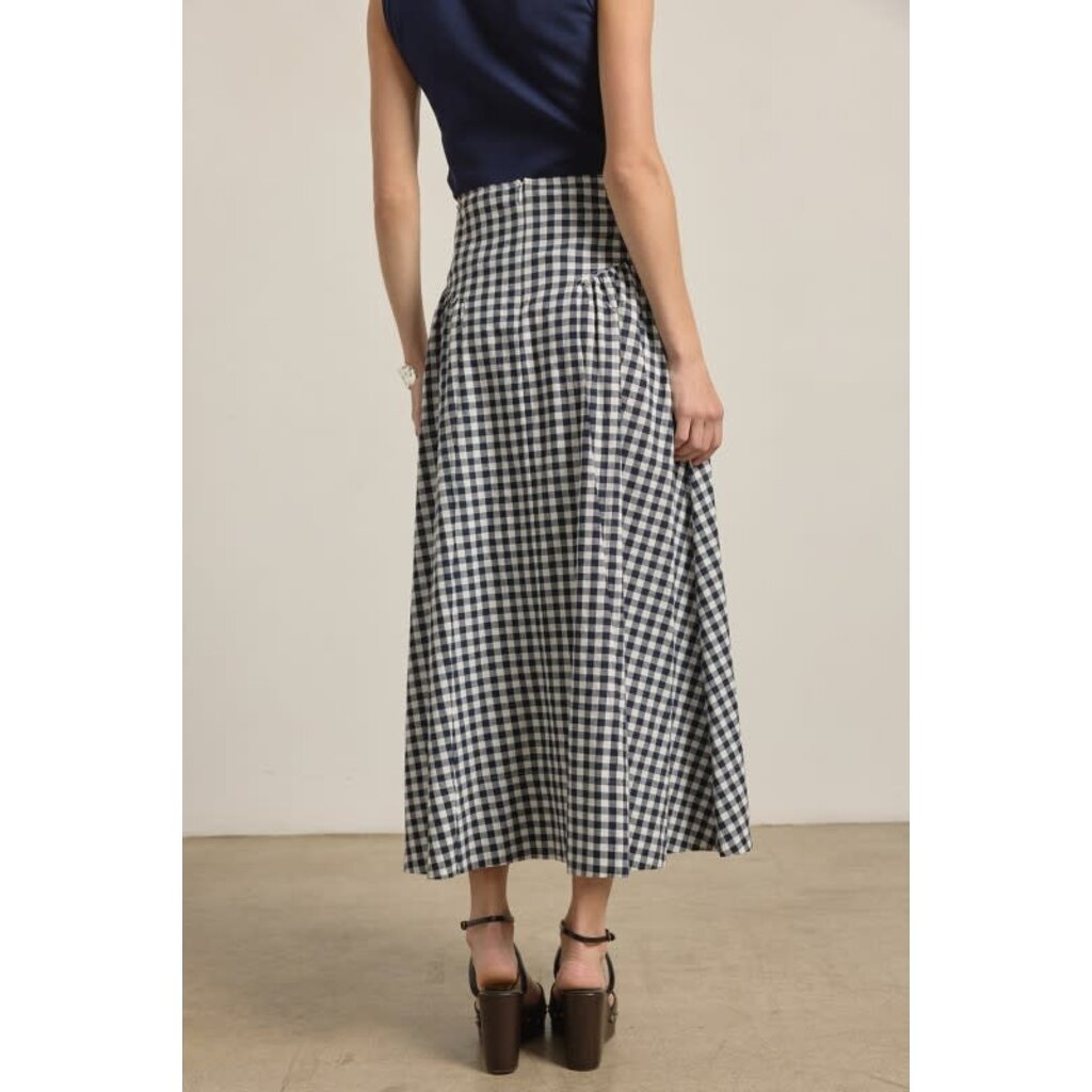 Raisonnel Raisonnel Gingham Check Midi Skirt