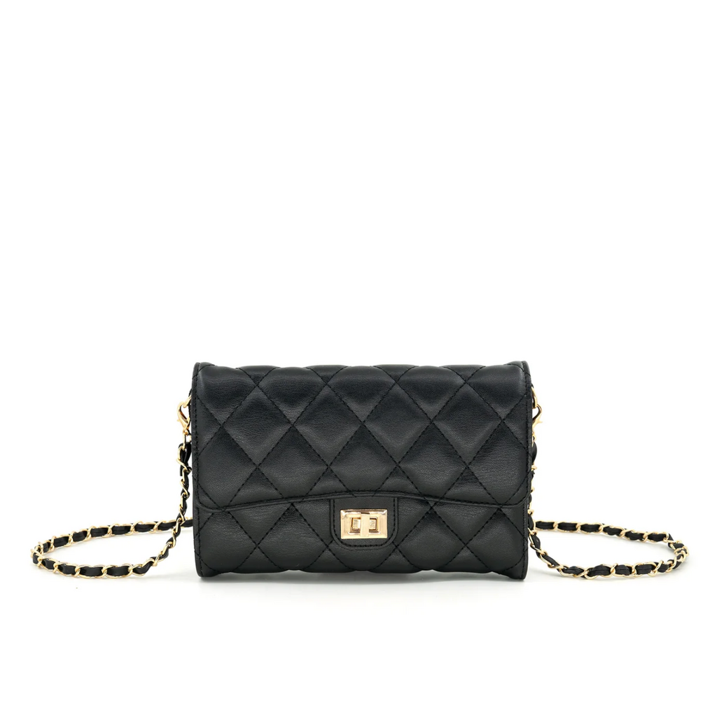 BC Bags BC Bags Quilted Handbag with Chain Strap