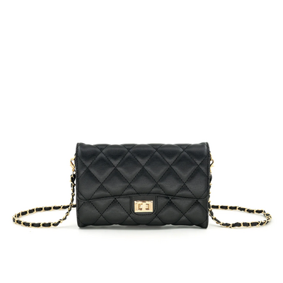 BC Bags Quilted Handbag with Chain Strap