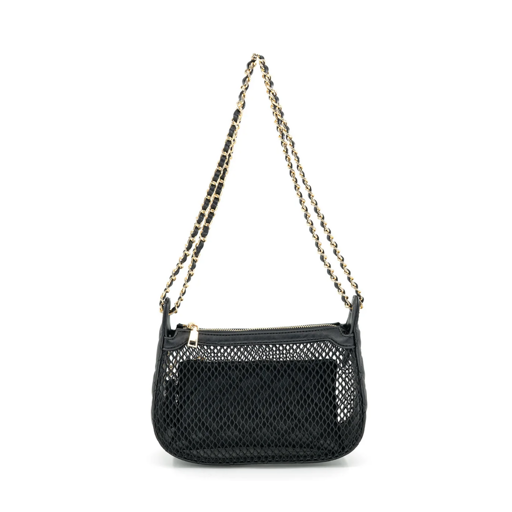 BC Bags BC Bags Mesh Handbag with Chain Strap