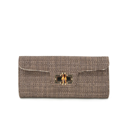 BC Bags Straw Bag with Removable Chain Strap