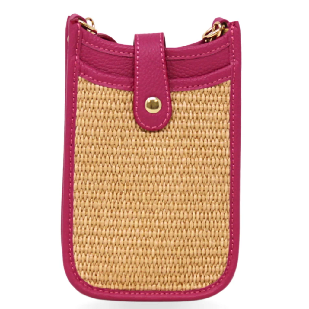 German Fuentes German Fuentes Leather and Straw Crossbody