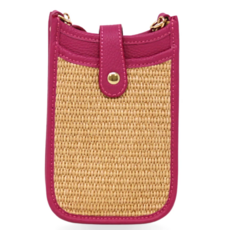 German Fuentes German Fuentes Leather and Straw Crossbody