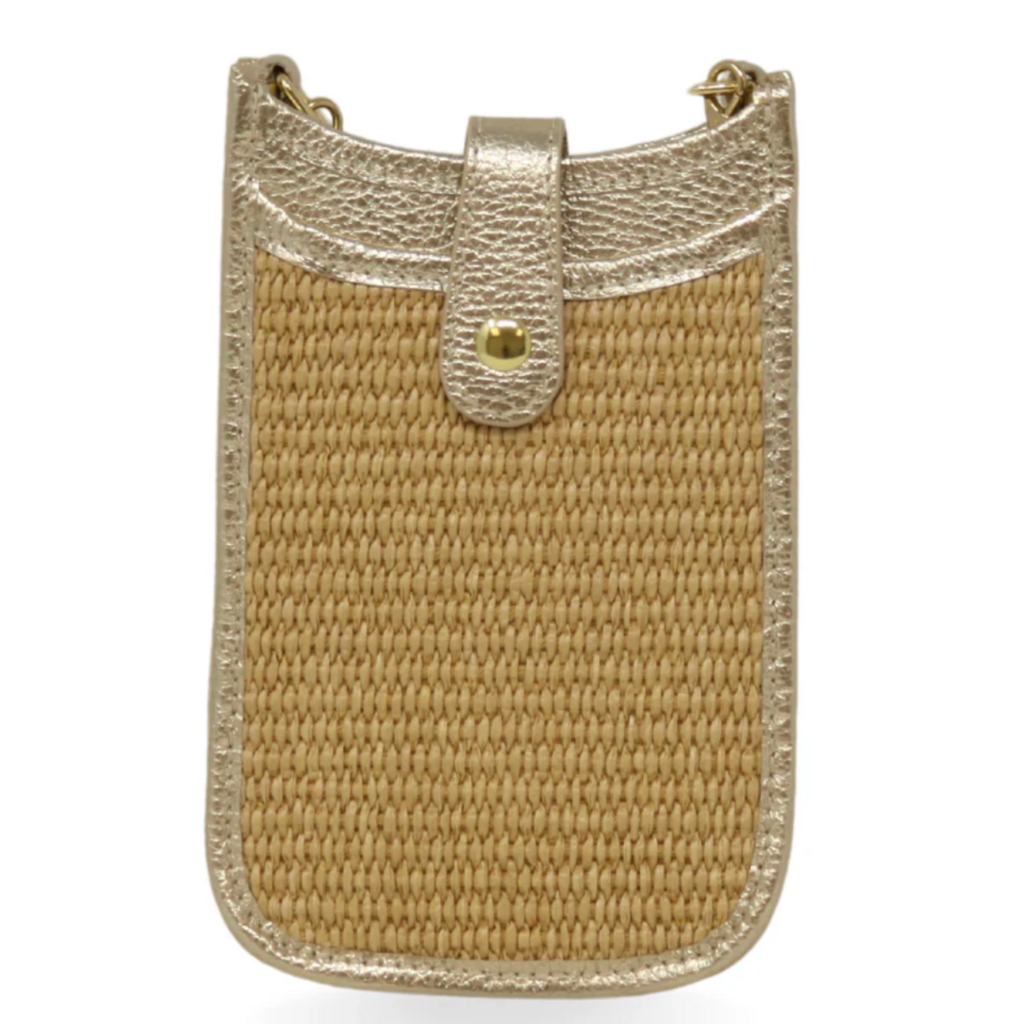 German Fuentes German Fuentes Leather and Straw Crossbody
