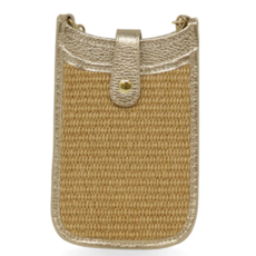 German Fuentes German Fuentes Leather and Straw Crossbody