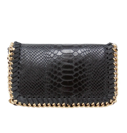 German Fuentes Leather Bag with Gold Chain