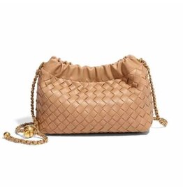 Hatzzi Woven Small Crossbody with Chain Strap