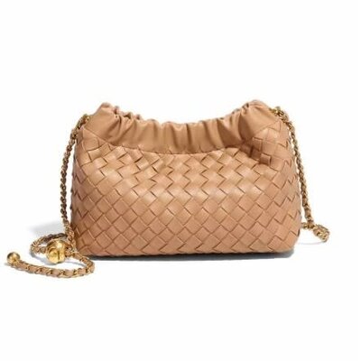 Hatzzi Woven Small Crossbody with Chain Strap