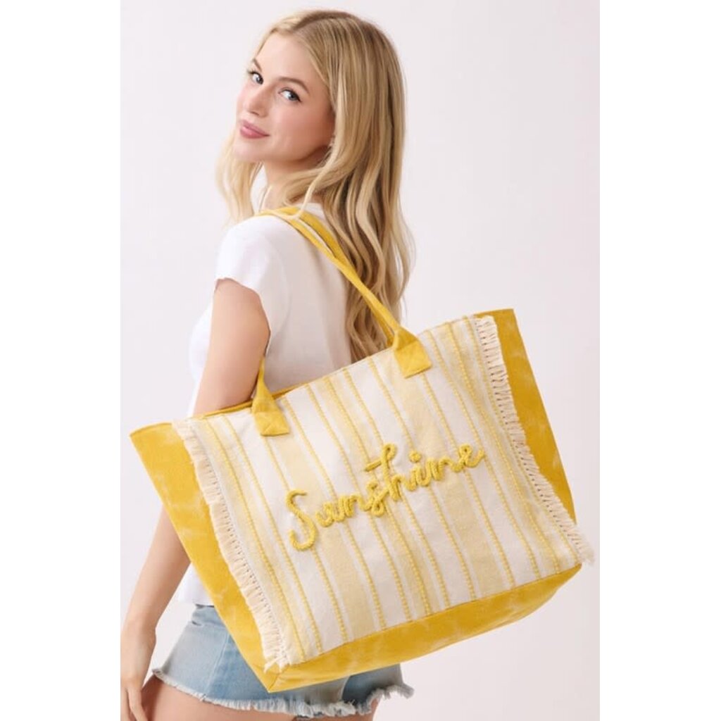 Wona Wona Vintage SUNSHINE Fringe Tote Bag