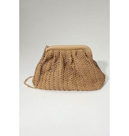 Wona Woven Raffia Clutch/ Crossbody