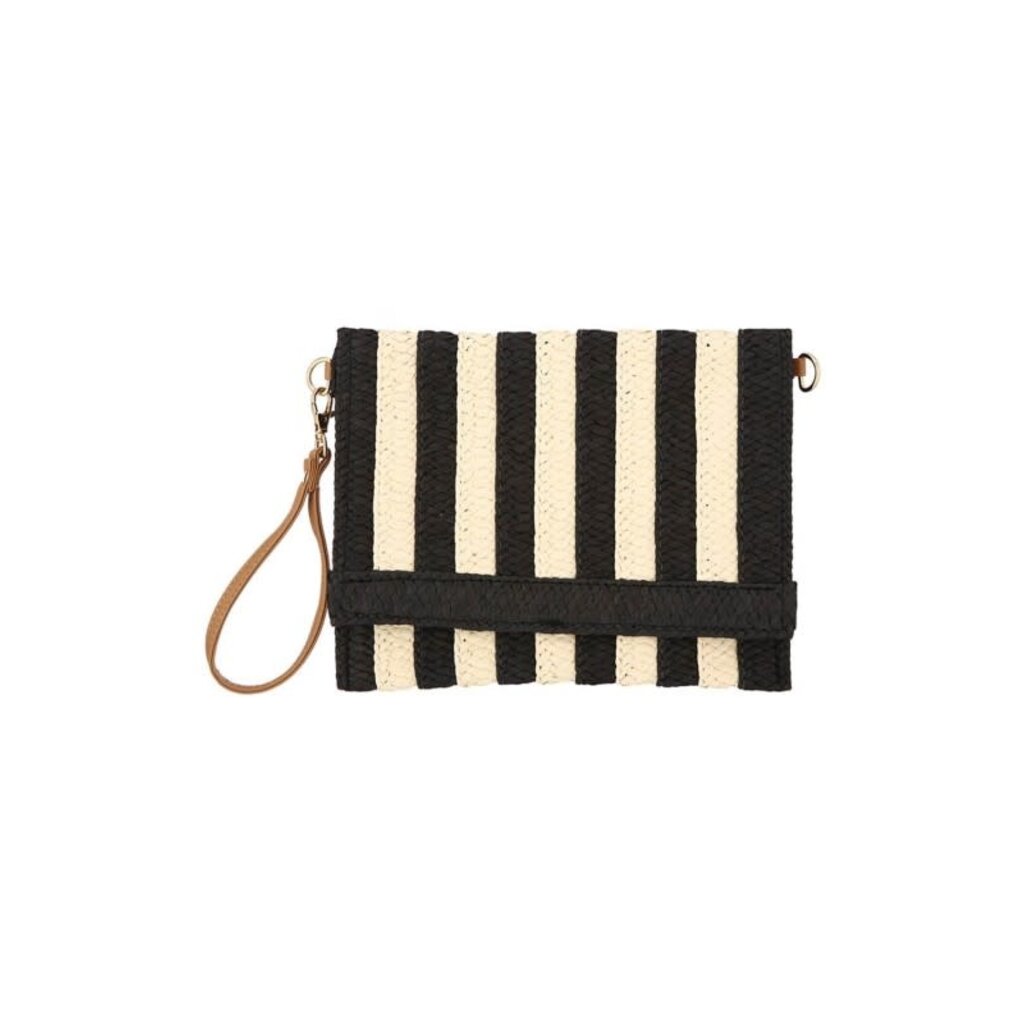 Wona Wona Woven Foldover Wristlet Clutch