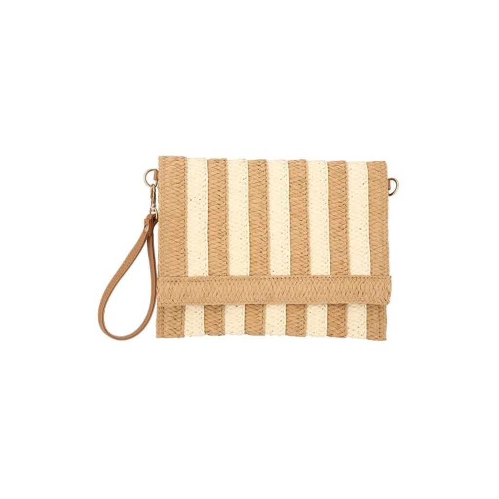 Wona Wona Woven Foldover Wristlet Clutch