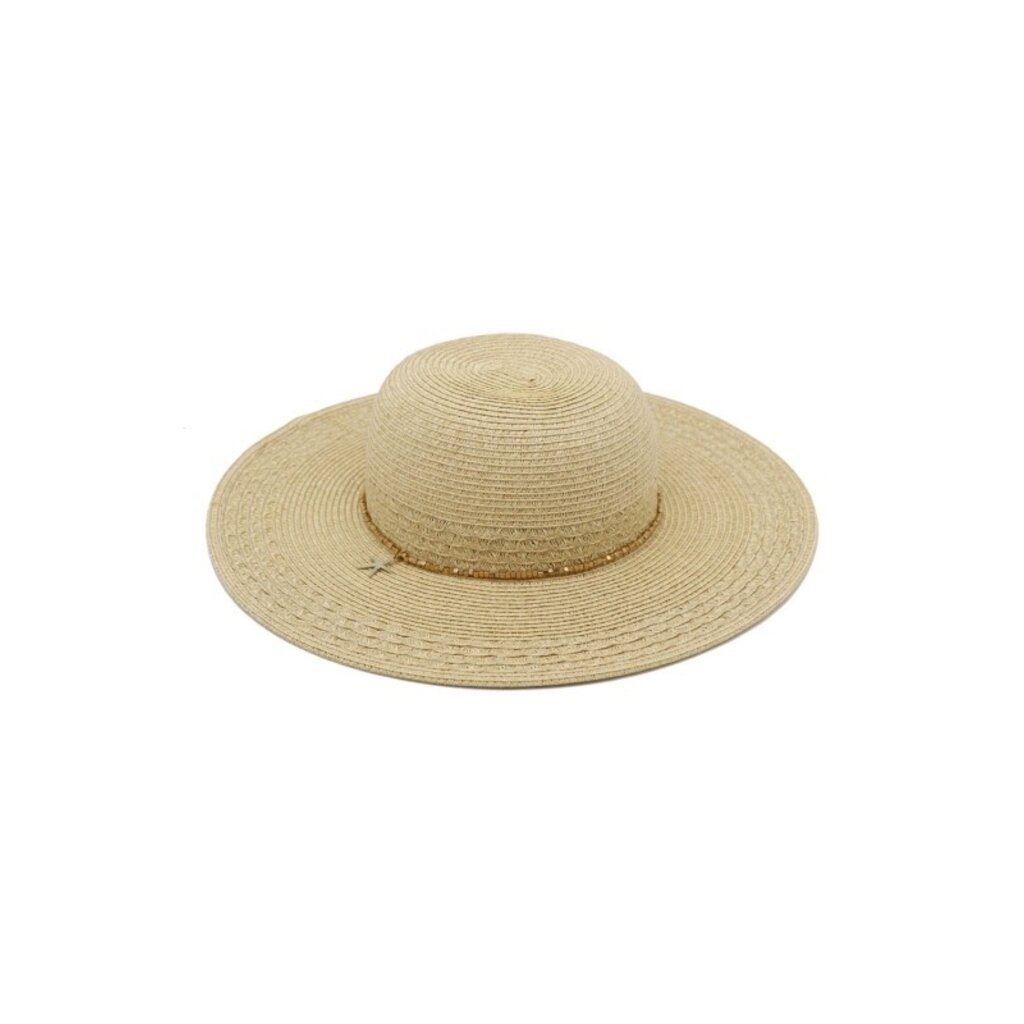 Wona Wona Starfish Charm Sequin Band Straw Hat