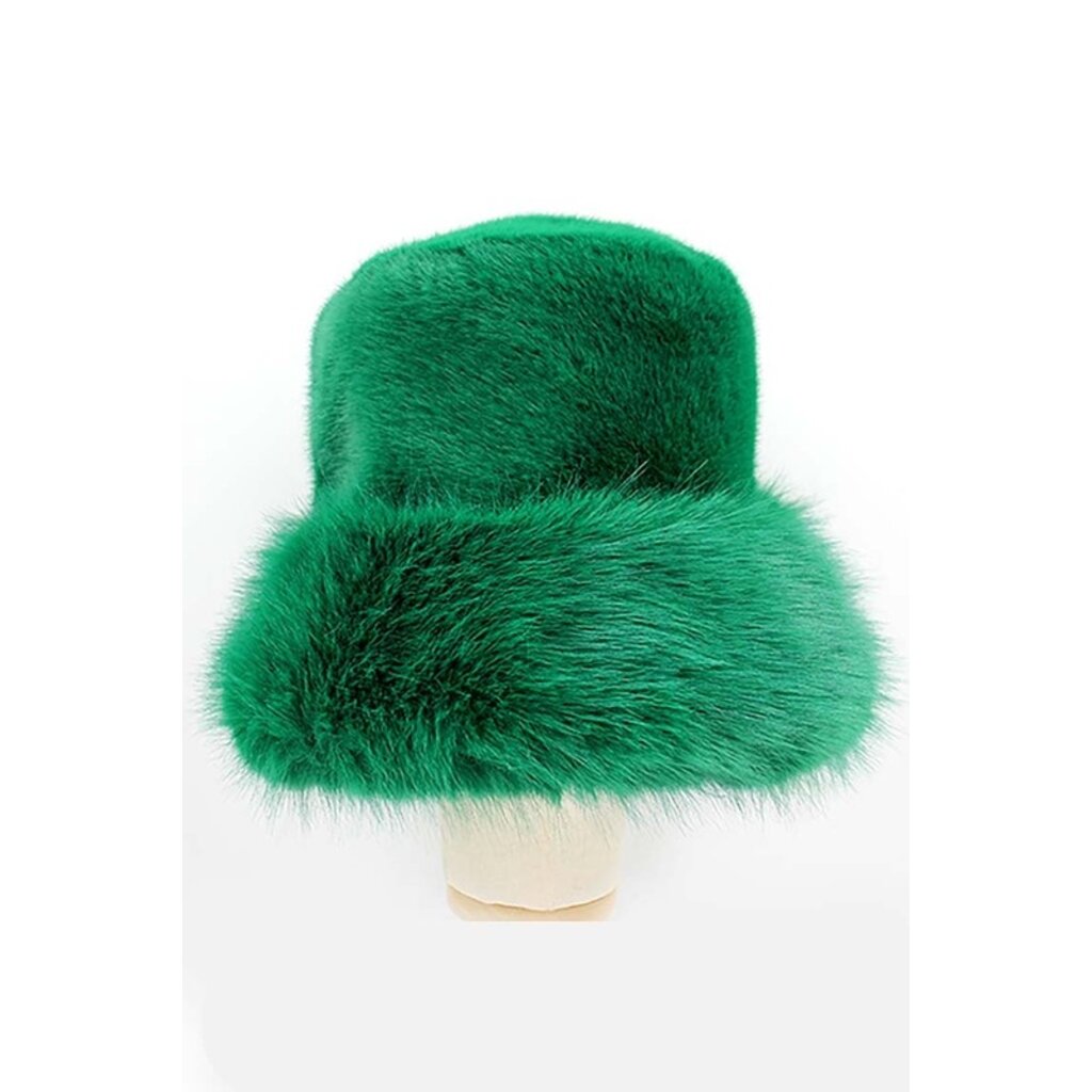 Wona Wona Faux Fur Russian Style Plush Bucket Hat