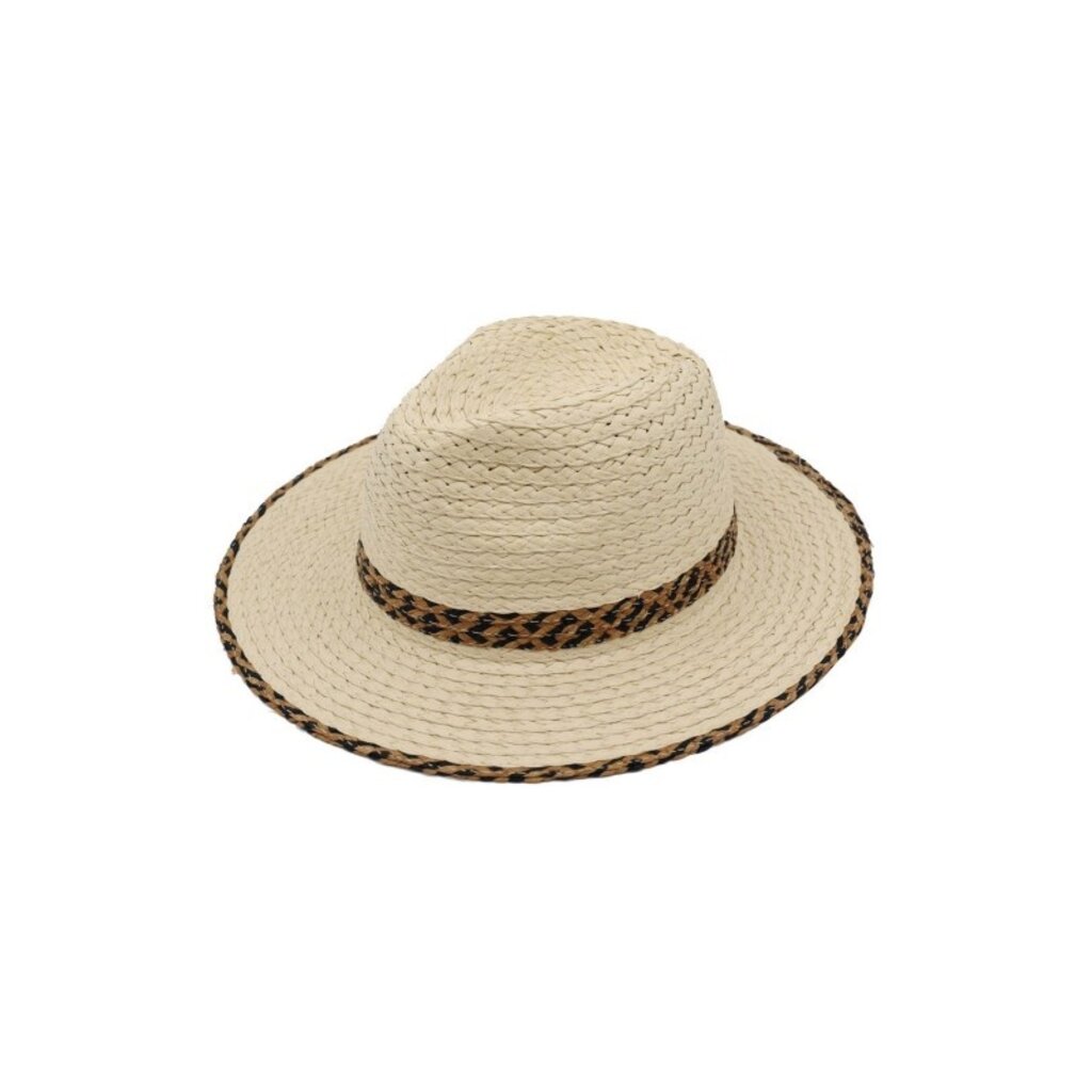 Wona Wona Tow Tone Geometric Brim Sun Hat