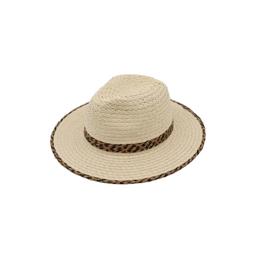 Wona Wona Two Tone Geometric Brim Sun Hat
