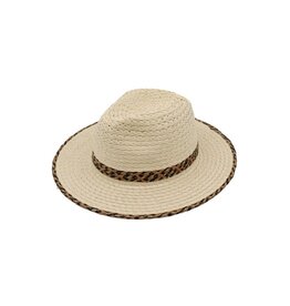 Wona Two Tone Geometric Brim Sun Hat