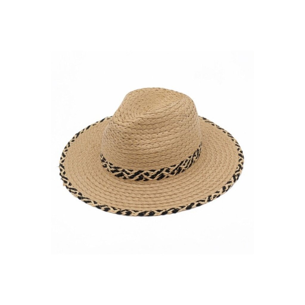Wona Wona Two Tone Geometric Brim Sun Hat