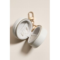 Wona Wona Bow Striped Round Shaped Jewelry Case Keychain