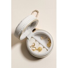 Wona Wona Floral Round Shaped Travel jewelry Case Keychain