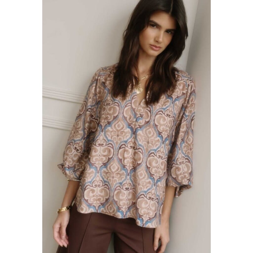 Gigio Gigio Printed Long Sleeve Top