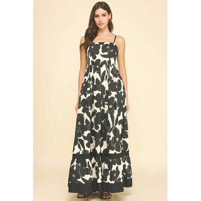 Pinch Floral Tiered Maxi Dress