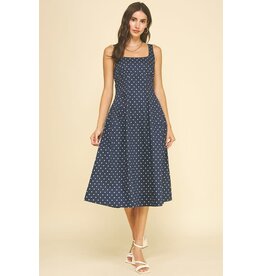 Pinch Polka Dot A-Line Midi Dress