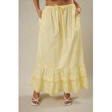 Sunday Edition Sunday Edition Embroidered Hem Tiered Maxi Skirt