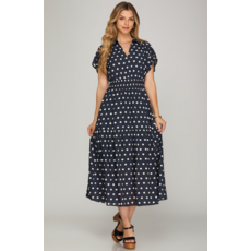 She + Sky She + Sky Woven Polka Dot Print Dress