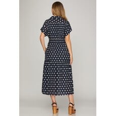 She + Sky She + Sky Woven Polka Dot Print Dress