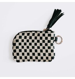 Pretty Simple Woven Checkered Paris Card Wallet