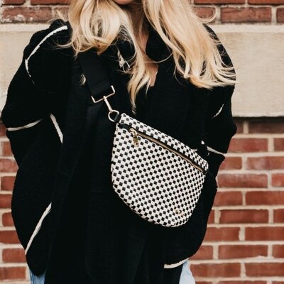 Pretty Simple Checkered Woven Westlyn Bag