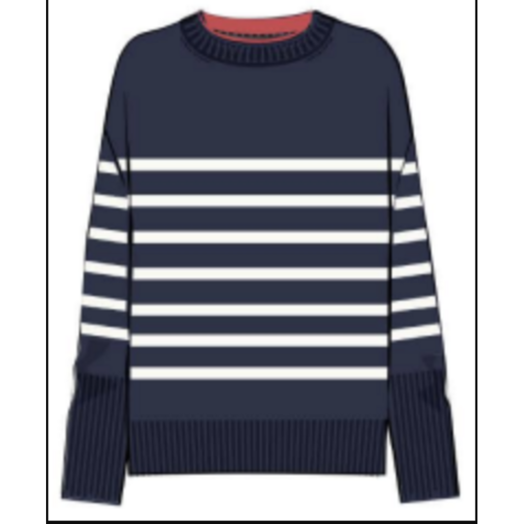 525 America 525 Hazel Striped Crew Neck Pullover